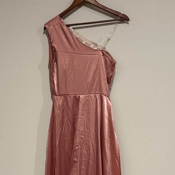 Glamorous One Shoulder Sequin Dress in Brown - Picture 3 of 7